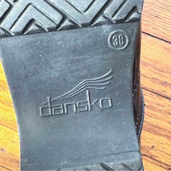 Dansko Professional Leather Clogs Petrol Patent Black Footwear Sz 8 - Picture 10 of 10